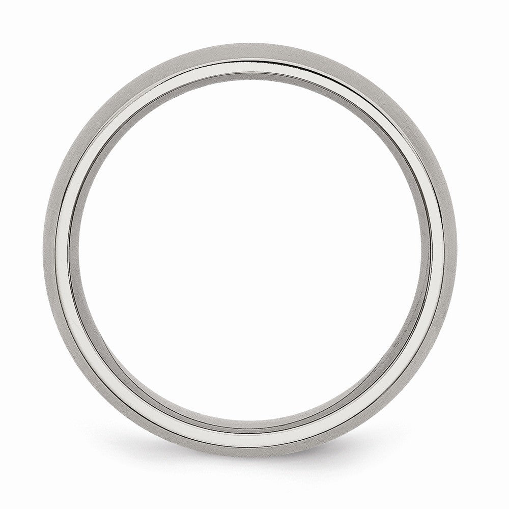 Chisel Titanium Brushed 6mm Half Round Band