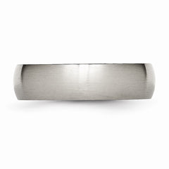 Chisel Titanium Brushed 6mm Half Round Band