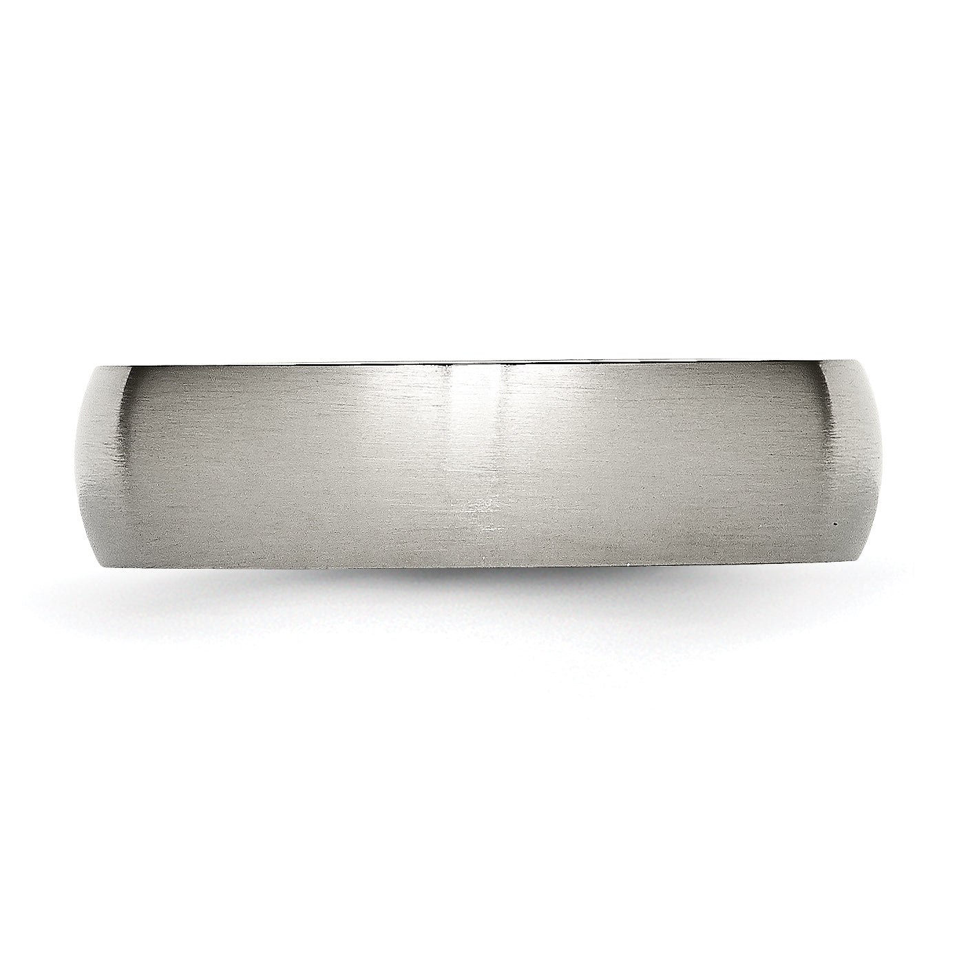 Titanium Brushed 6mm Half Round Band