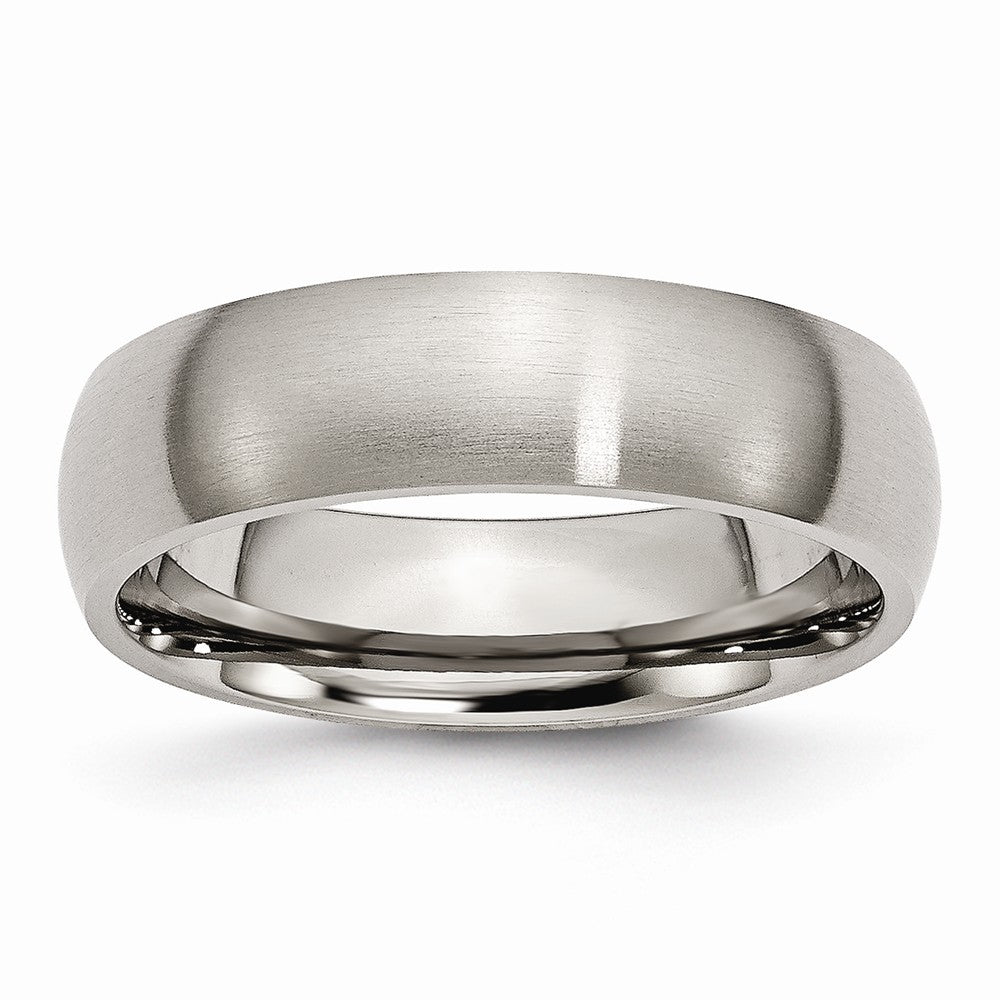 Chisel Titanium Brushed 6mm Half Round Band Main image