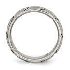 Brushed & Polished Wedding Band in Titanium, 8mm