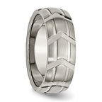 Brushed & Polished Wedding Band in Titanium, 8mm