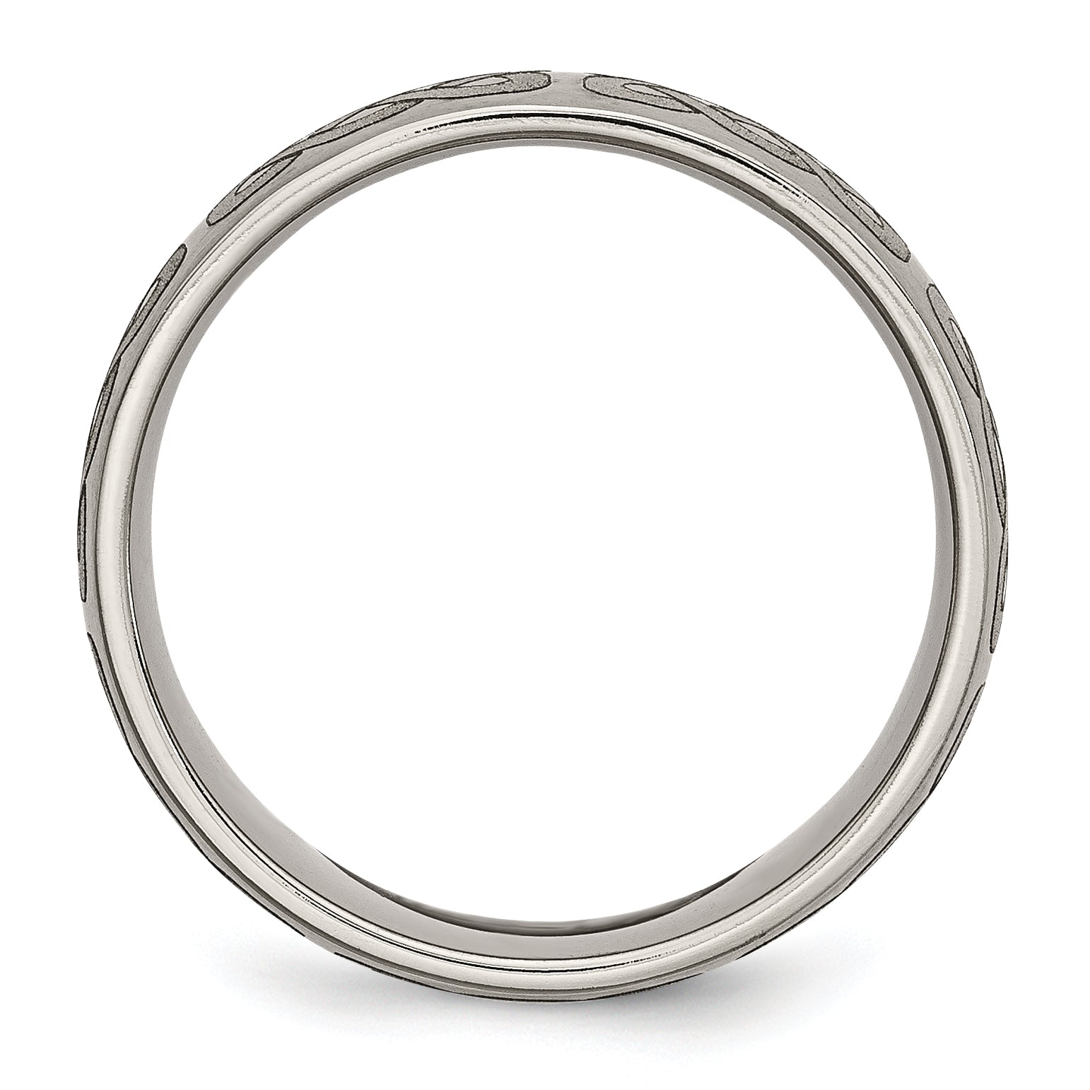 Titanium Celtic Laser Designed Unisex Engravable Wedding Band Secondary image