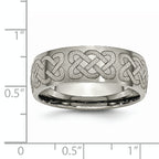 Titanium Celtic Laser Designed Unisex Engravable Wedding Band