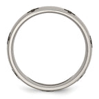 Titanium Unisex Wedding Band with Laser Design and Engravable Finish