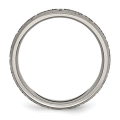 Titanium Serenity Prayer Unisex Wedding Band with Laser Design