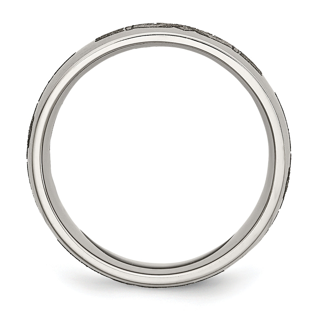 Titanium Claddagh Wedding Band with Laser Design and Engraving Option