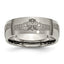 Titanium Brushed Claddagh Laser Design 8mm Band