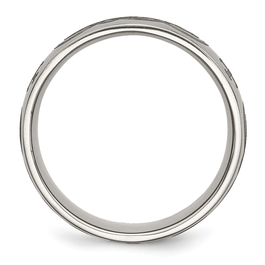 Titanium Unisex Wedding Band with Laser Design Engravable