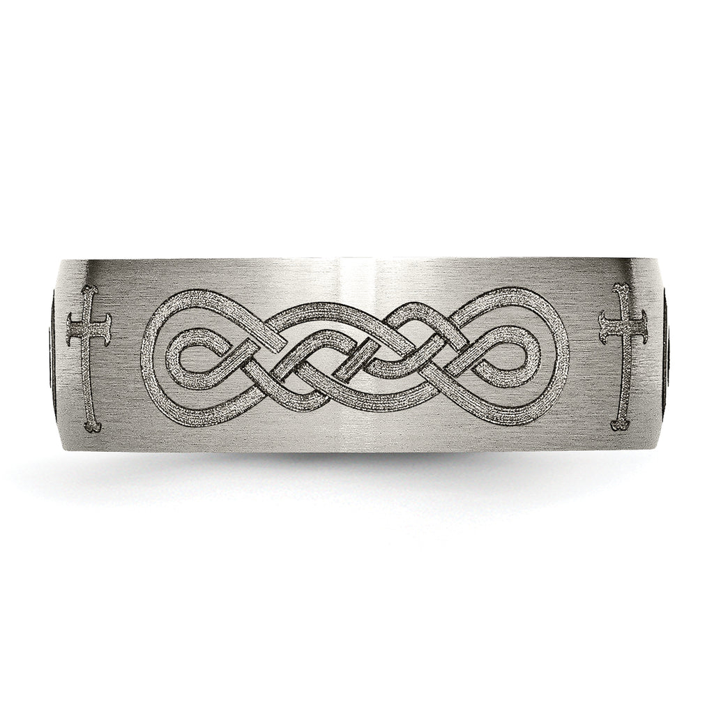Titanium Unisex Wedding Band with Laser Design Engravable