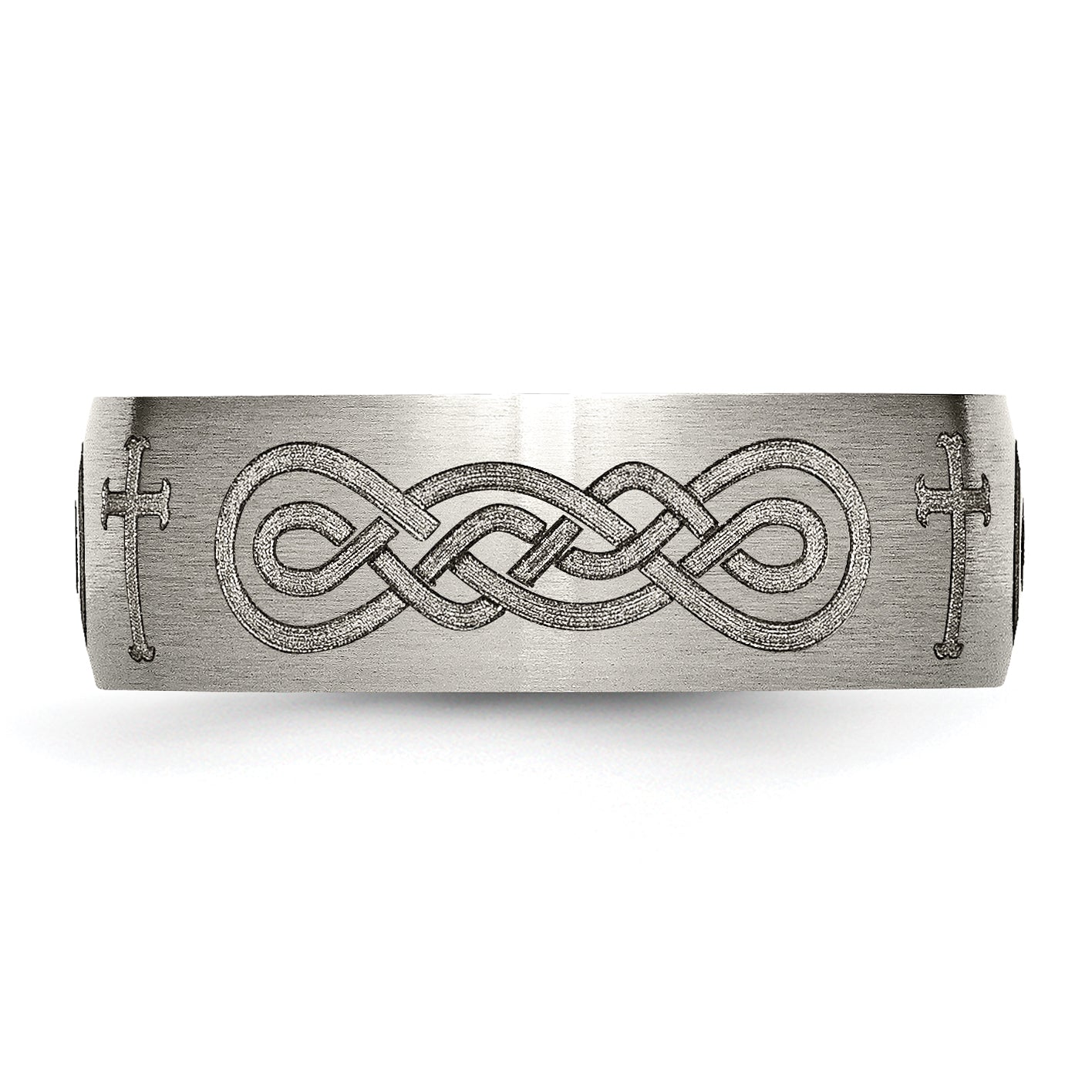 Titanium Unisex Wedding Band with Laser Design Engravable