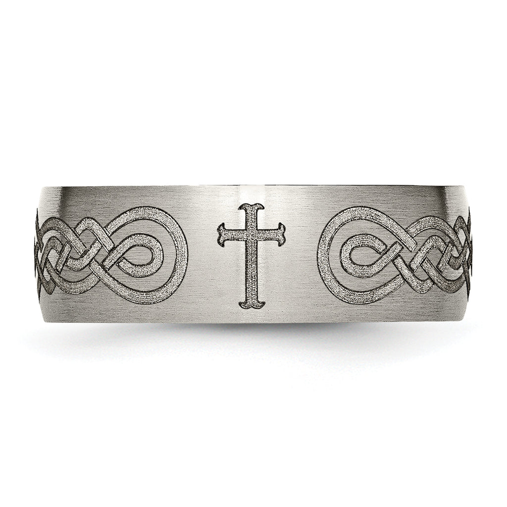 Titanium Unisex Wedding Band with Laser Design Engravable