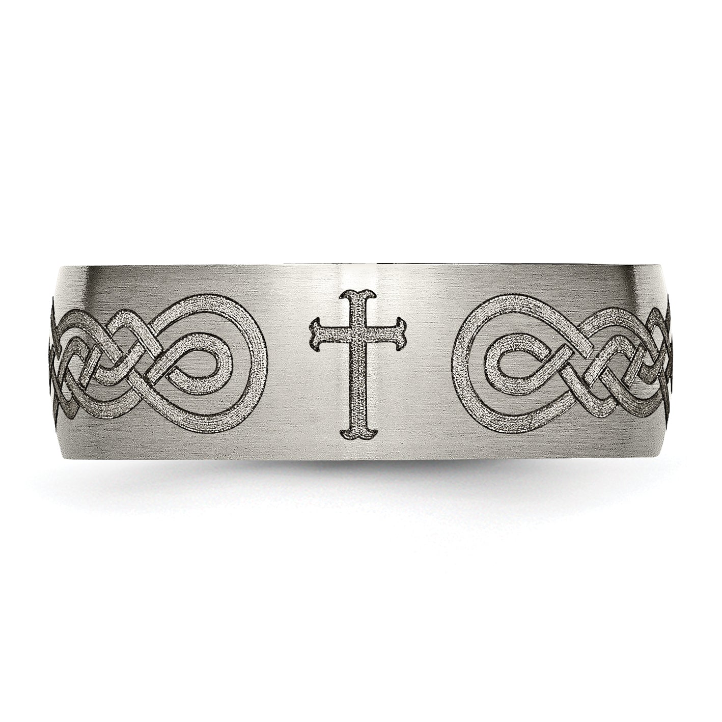 Titanium Unisex Wedding Band with Laser Design Engravable