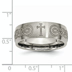 Titanium Unisex Wedding Band with Laser Design Engravable