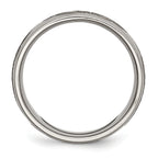 Titanium Wedding Band with Laser Flames Design, Engravable Unisex Elegance