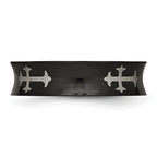 Cross Black IP-Plated Wedding Band in Titanium, 6mm