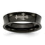 Titanium Cross Black IP-plated 6mm Concave Band