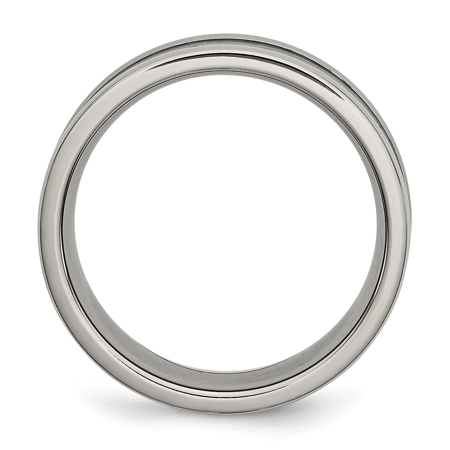 Carbon Fiber Inlay Wedding Band in Titanium, 8mm Secondary image