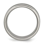 Carbon Fiber Inlay Wedding Band in Titanium, 8mm