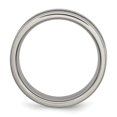 Sophia Jewelers Titanium Unisex Wedding Band with Black Carbon Fiber Inlay