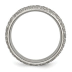 Textured Wedding Band in Titanium, 8mm