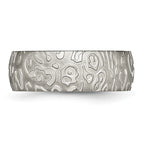Textured Wedding Band in Titanium, 8mm