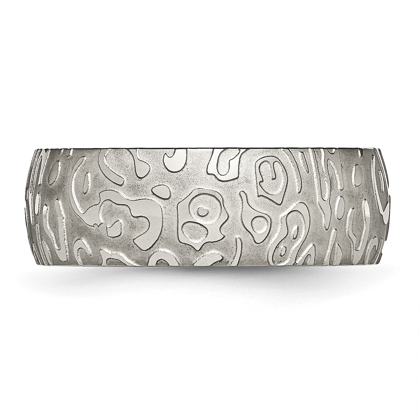 Textured Wedding Band in Titanium, 8mm