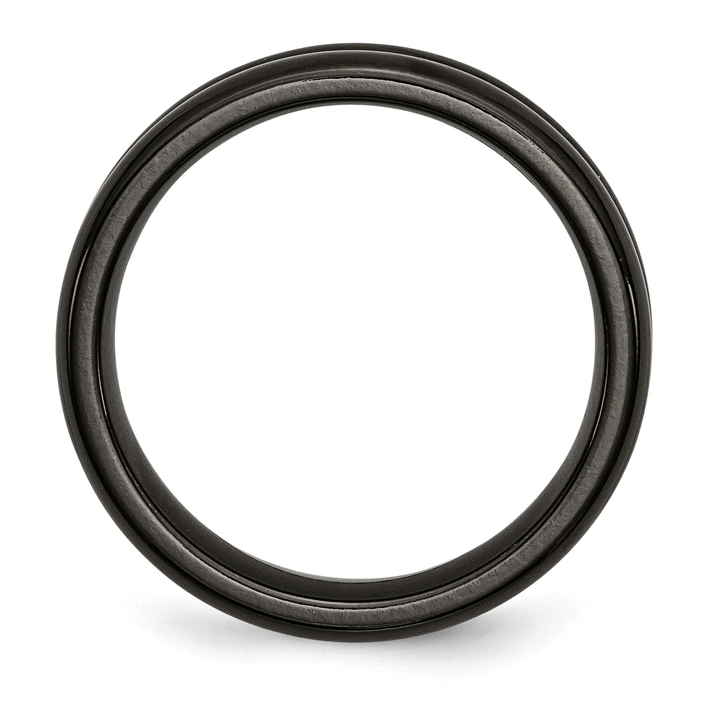Titanium Polished Unisex Wedding Band 6mm Engravable by Sophia Jewelers
