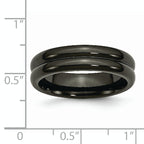 Titanium Polished Unisex Wedding Band 6mm Engravable by Sophia Jewelers