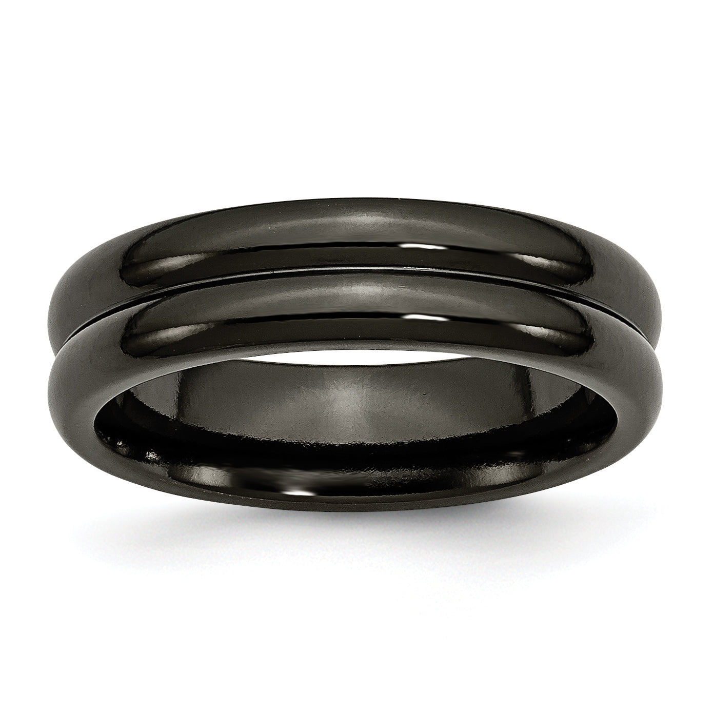 Titanium Black Ti Domed 6mm polished Band Main image