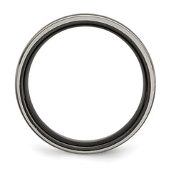 Titanium Wedding Band with Polished Finish and Comfort Fit