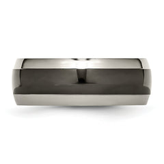 Titanium Wedding Band with Polished Finish and Comfort Fit