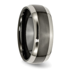 Titanium Wedding Band with Polished Finish and Comfort Fit