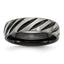 Titanium Brushed and Polished Black IP-plated 6mm Grooved Band