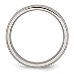 Beveled Edge Wedding Band in Titanium, 6mm