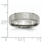 Beveled Edge Wedding Band in Titanium, 6mm