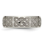 Titanium Polished Celtic Laser Design Unisex Wedding Band 8mm Engravable