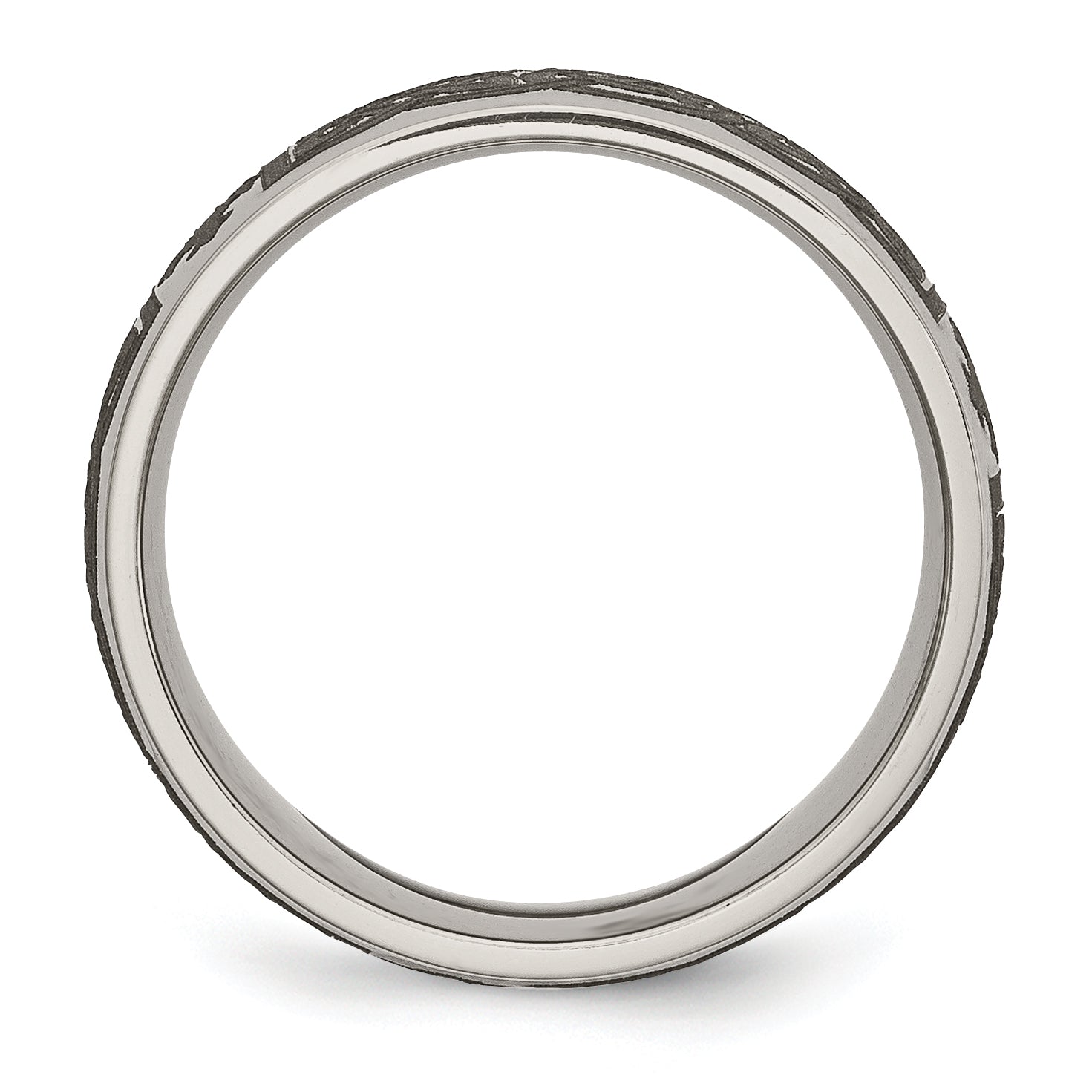 Titanium Celtic Cross Laser Wedding Band Unisex Polished Engravable 8mm Secondary image