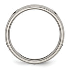 Titanium Unisex Masonic Wedding Band with Polished Laser Design