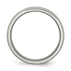 Comfort-Fit Half Round Wedding Band in Titanium, 8mm