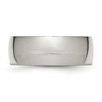 Comfort-Fit Half Round Wedding Band in Titanium, 8mm