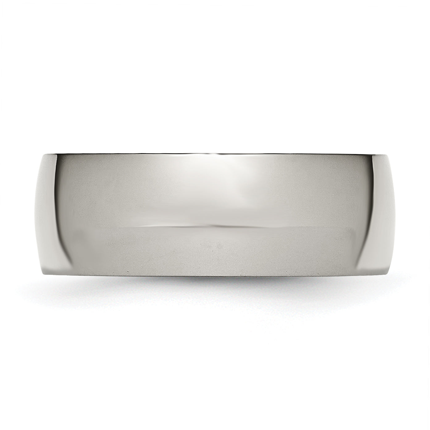Comfort-Fit Half Round Wedding Band in Titanium, 8mm