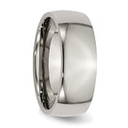 Comfort-Fit Half Round Wedding Band in Titanium, 8mm