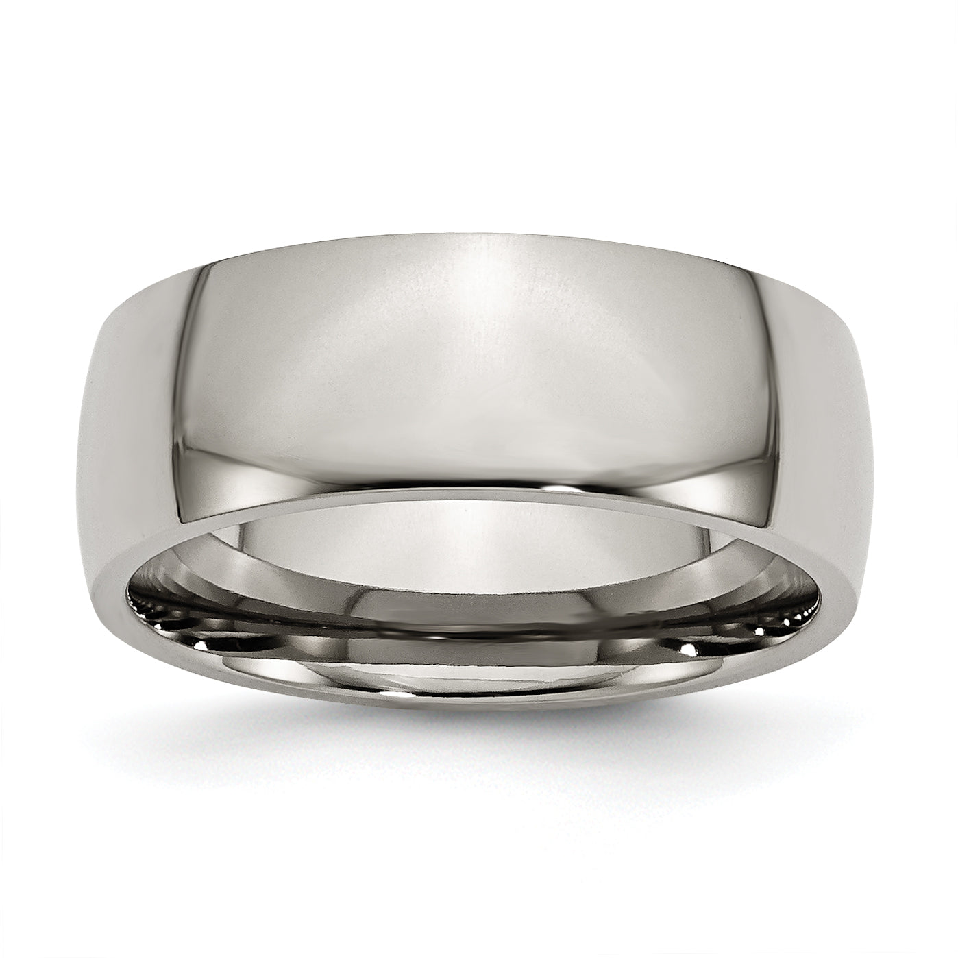 Titanium Polished 8mm Half Round Band Main image