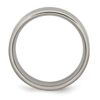 Black IP-Plated Striped Wedding Band in Titanium, 8mm
