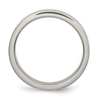 Grooved Wedding Band in Titanium, 4mm