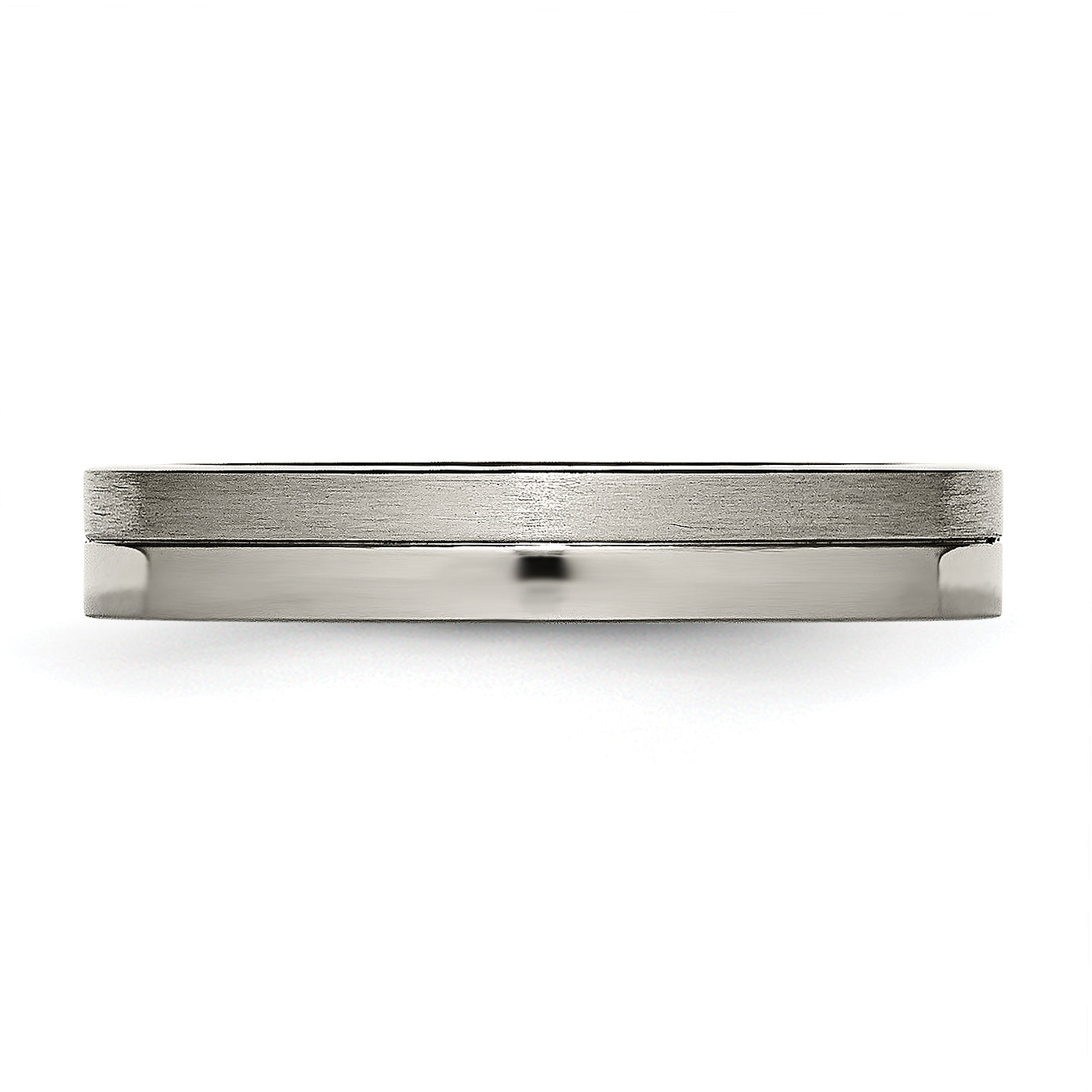 Titanium Unisex Wedding Band with Polished & Brushed Finish