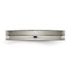 Grooved Wedding Band in Titanium, 4mm