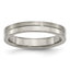 Titanium Brushed and Polished 4mm Grooved Band
