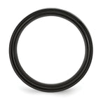 Striped Wedding Band in Black IP-Plated Titanium, 8mm